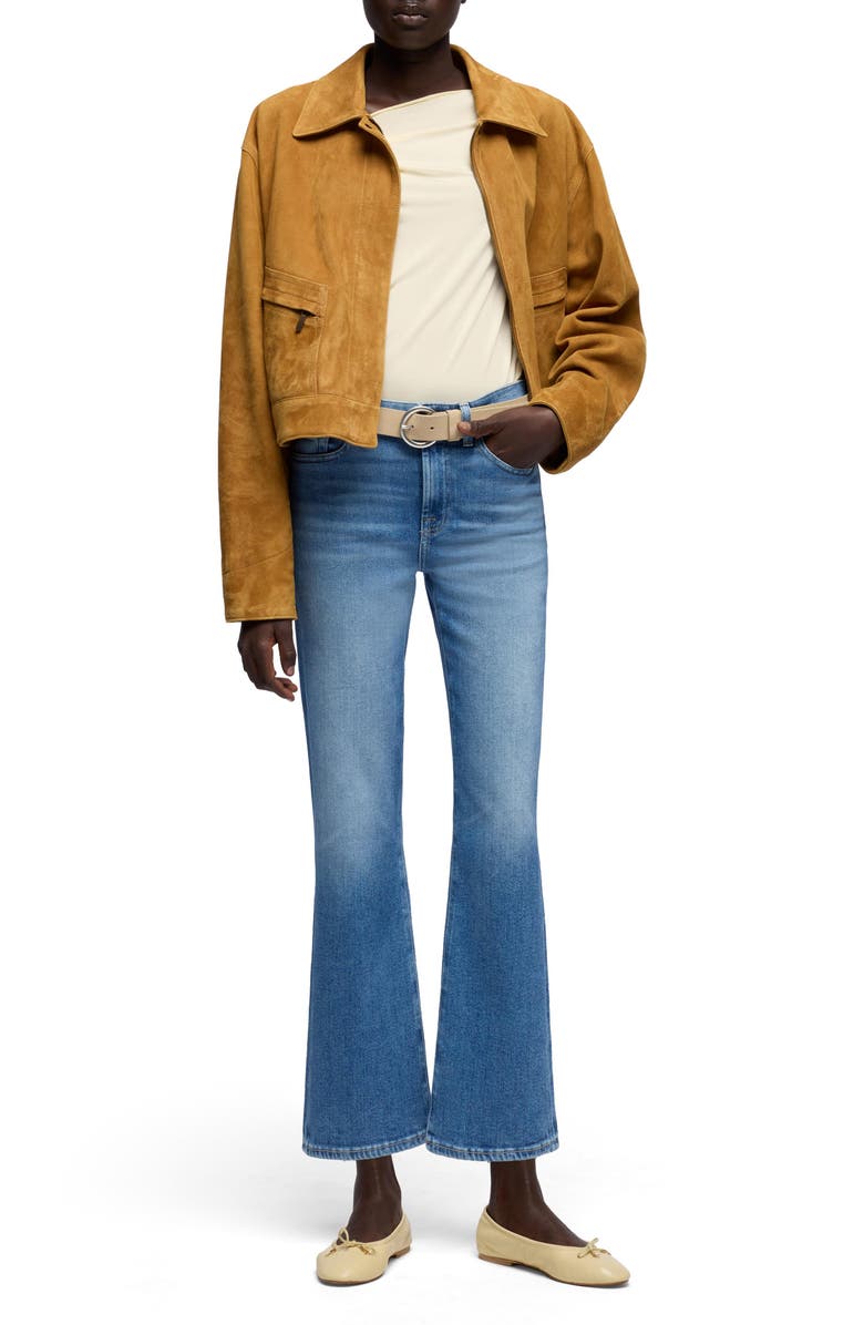 7 For All Mankind Crop Bootcut Jeans, Alternate, color, Coastline