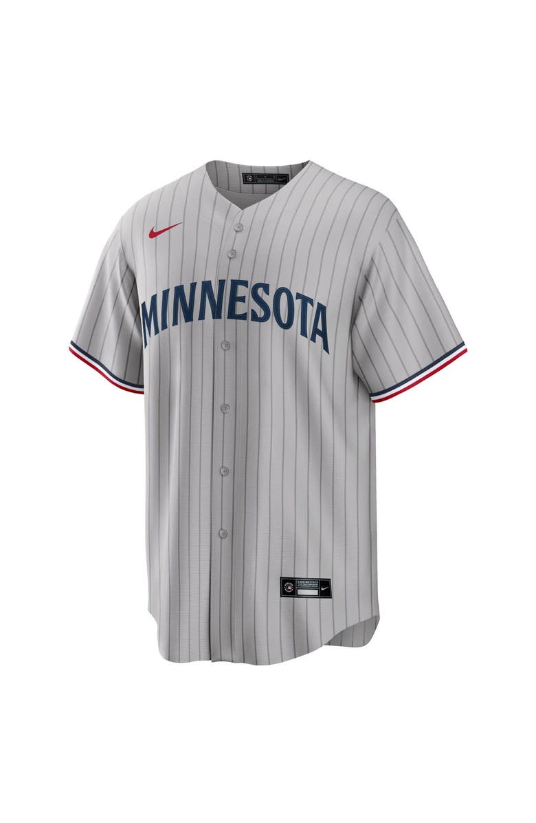 Nike Men's Nike Gray Minnesota Twins Road Replica Team Jersey, Alternate, color, 