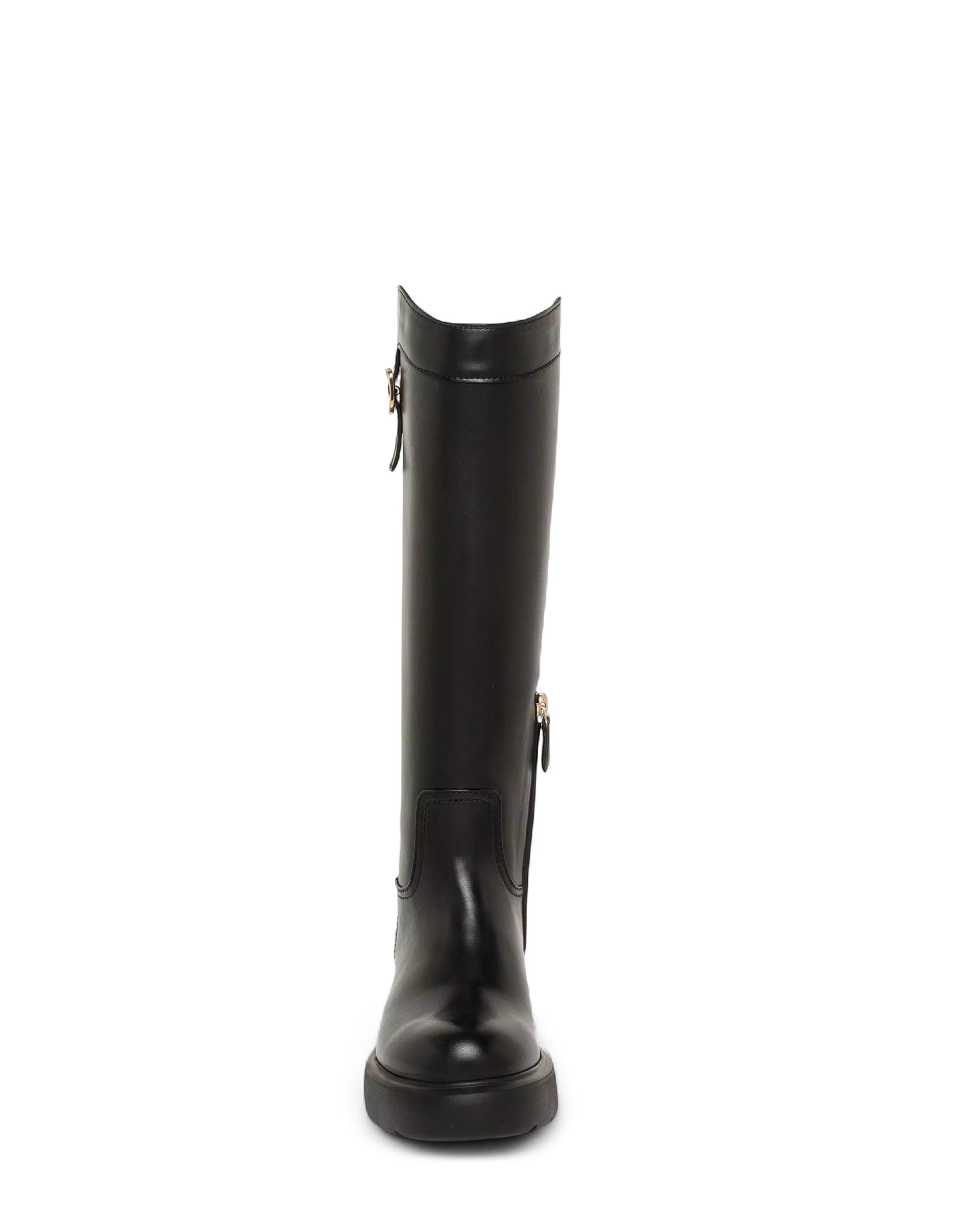 Santoni Leather Easy Boot, Alternate, color, Black