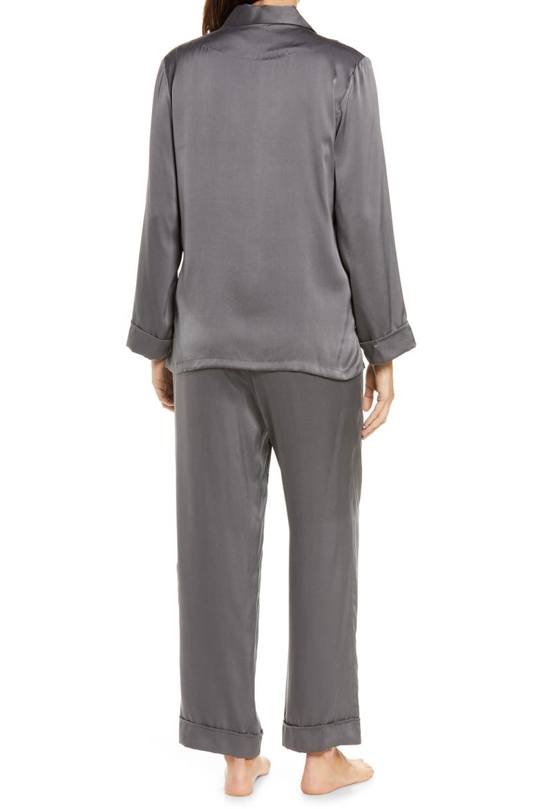 Silk Pajamas, Alternate, color, SLATE