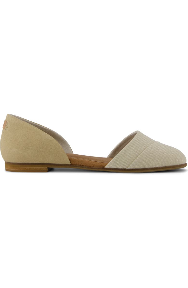 TOMS Pointed Toe d'Orsay Flat, Alternate, color, Natural