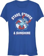 Lilo & Stitch Junior's Lilo & Stitch Stars Stripes and Sunshine  Graphic T-Shirt