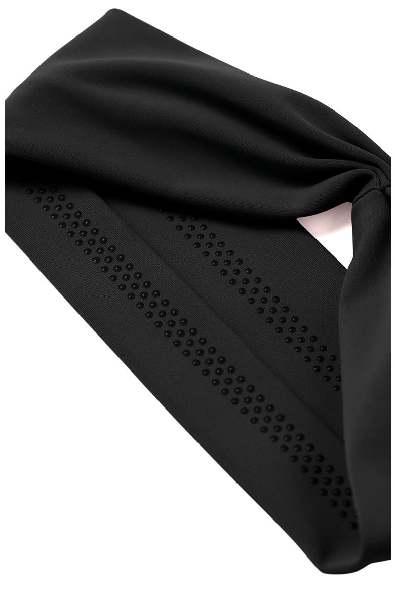 Lotus Pleated Headband, Alternate, color, BLACK