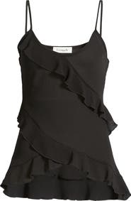 Loveappella Ruffle Crepe Camisole