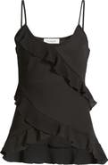 Loveappella Ruffle Crepe Camisole