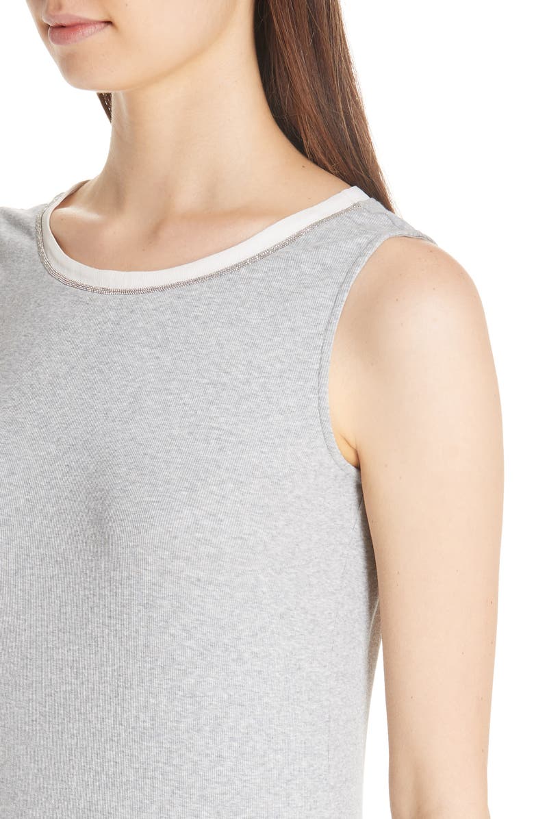 Fabiana Filippi Stretch Cotton Tank, Alternate, color, 