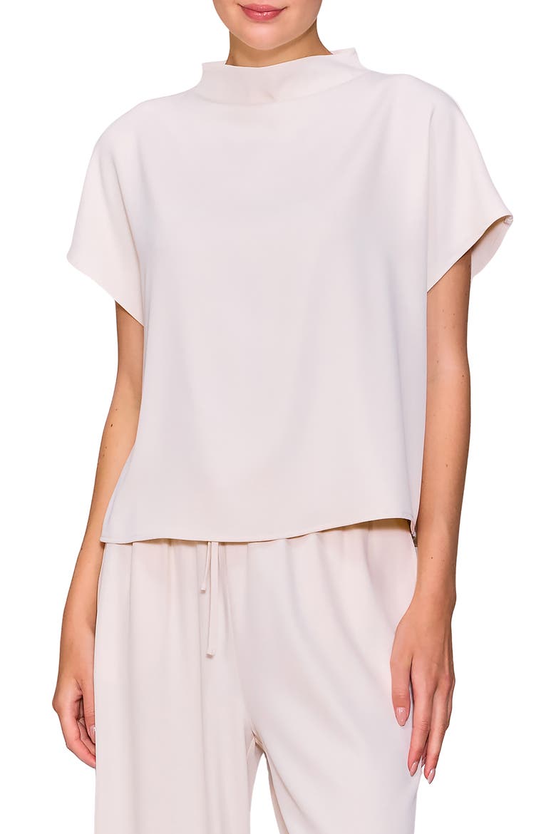 Crepe Top, Main, color, BONE
