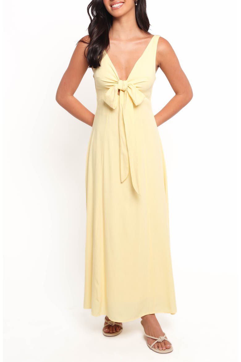 Archer Sleeveless Fit & Flare Midi Dress, Main, color, BUTTER YELLOW