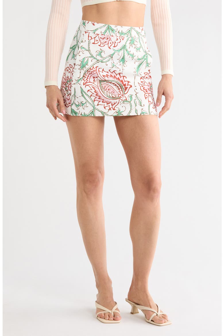 Floral Miniskirt, Main, color, PINK