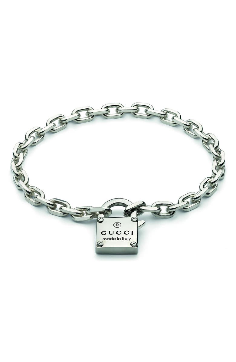Gucci Trademark Lock Pendant Bracelet, Main, color, 