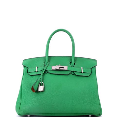 Birkin Handbag Verso Togo with Palladium Hardware 30