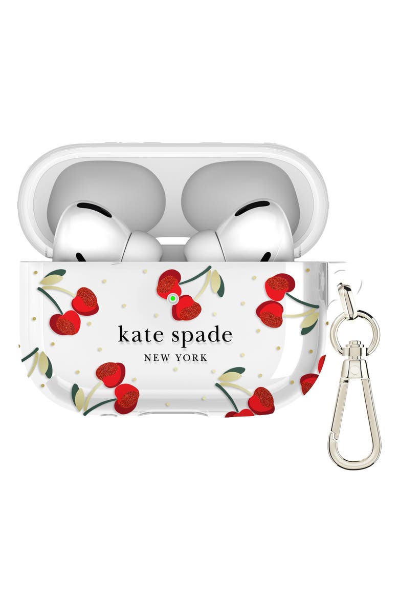 Kate Spade New York cherry airpods pro case, Main, color, Cherry Dot