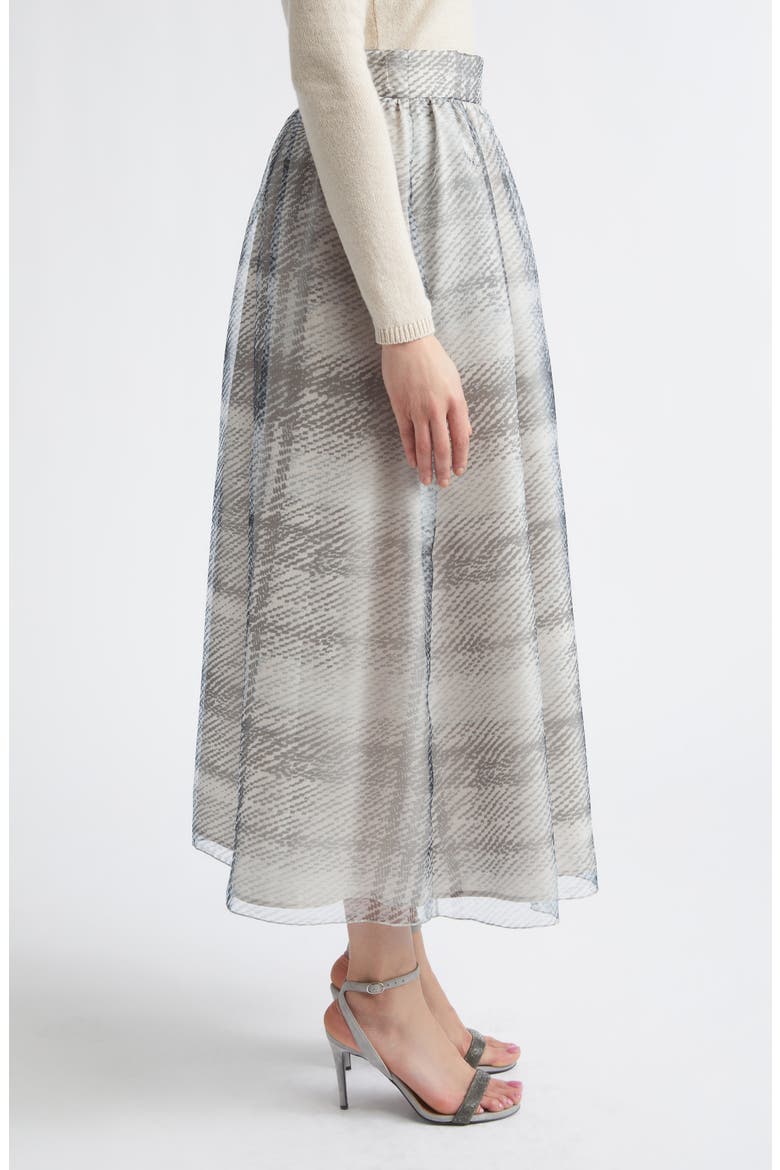 Plaid Print Skirt, Alternate, color, 178 DARK JADE