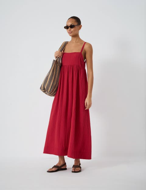 Nami Crinkle Gathered Maxi Dress