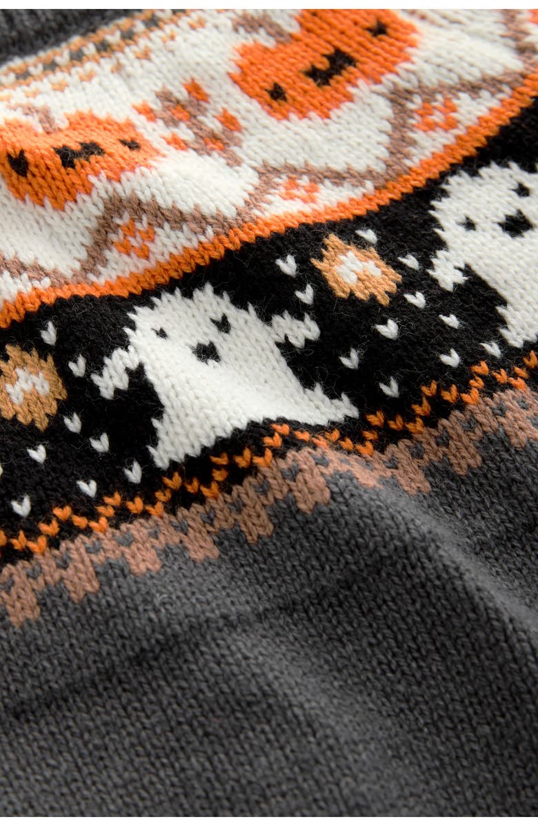 NEXT Kids' Halloween Fair Isle Sweater, Alternate, color, Grey