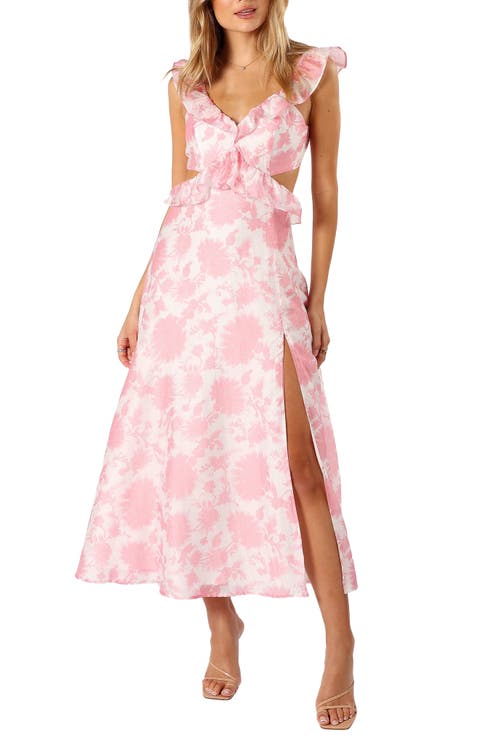 Rori Floral Ruffle Cutout Dress