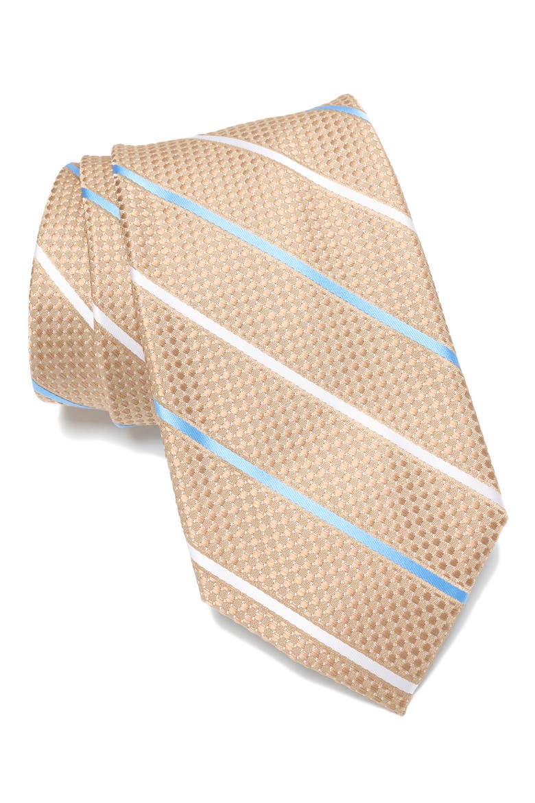 Bennett Stripe Tie, Main, color, TAUPE