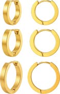 Adornia Set of 3 Hoop Earrings