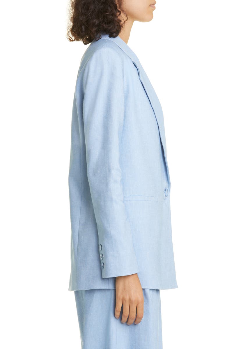 Alice + Olivia Denny Longline Blazer, Alternate, color, Chambray