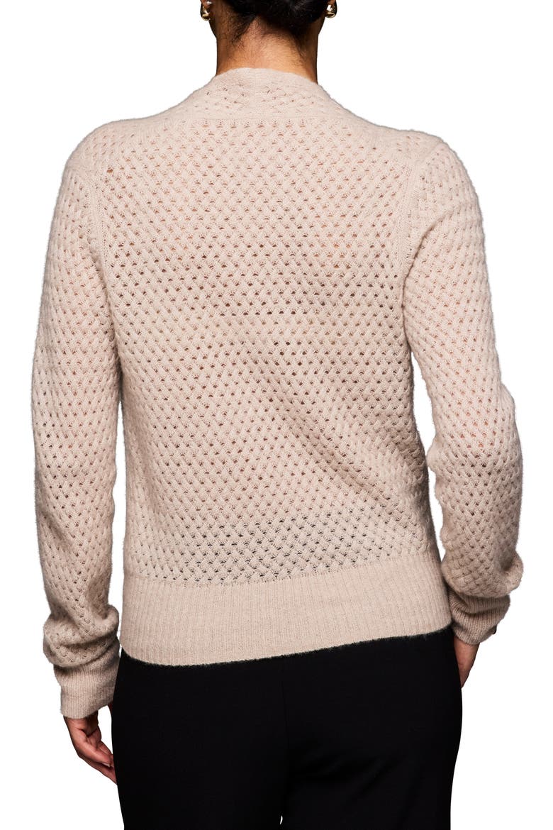 Pointelle Cashmere Blend Sweater, Alternate, color, SANDSTONE
