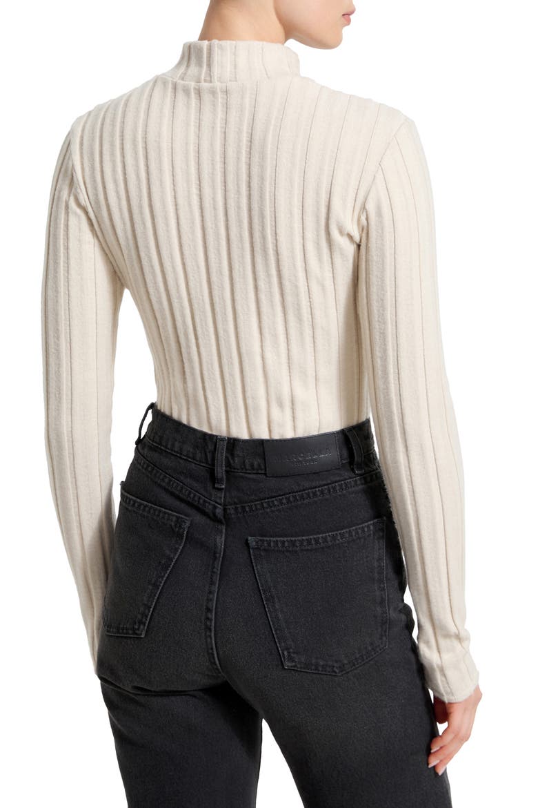Samia Mock Neck Knit Top, Alternate, color, LIGHT BEIGE