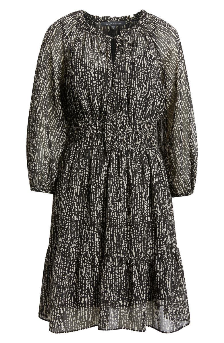 Julia Jordan Abstract Print Dress, Alternate, color, Black White