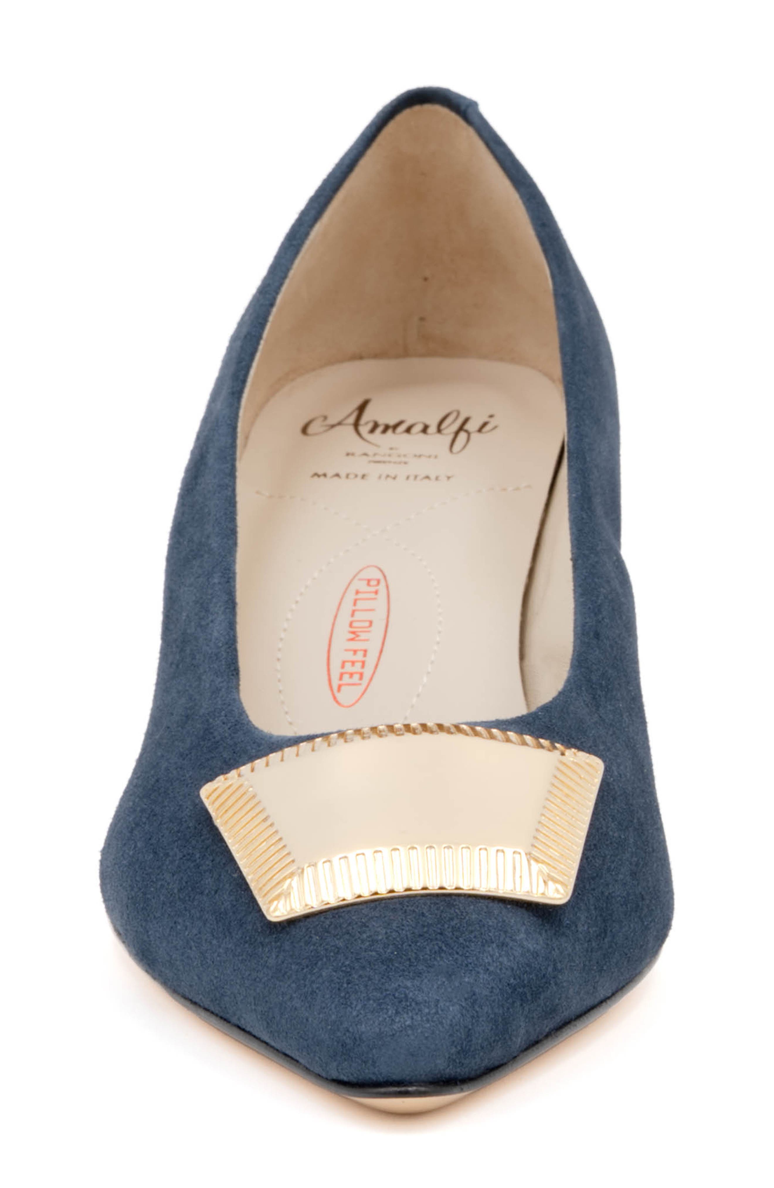 Piramide Pointed Toe Pump, Alternate, color, NAVY CASHMERE GOLD ORNAMENT