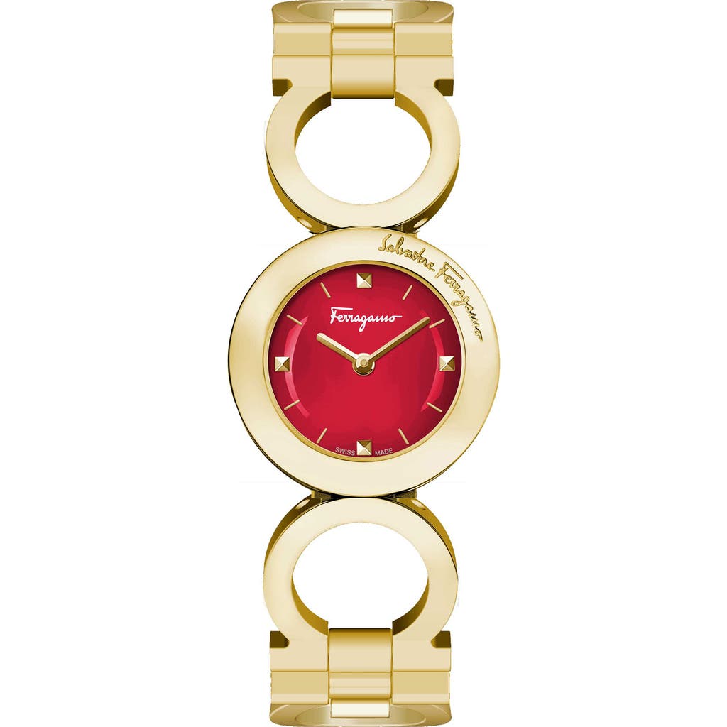 Ferragamo Gancino Bracelet Bracelet Watch In Gold