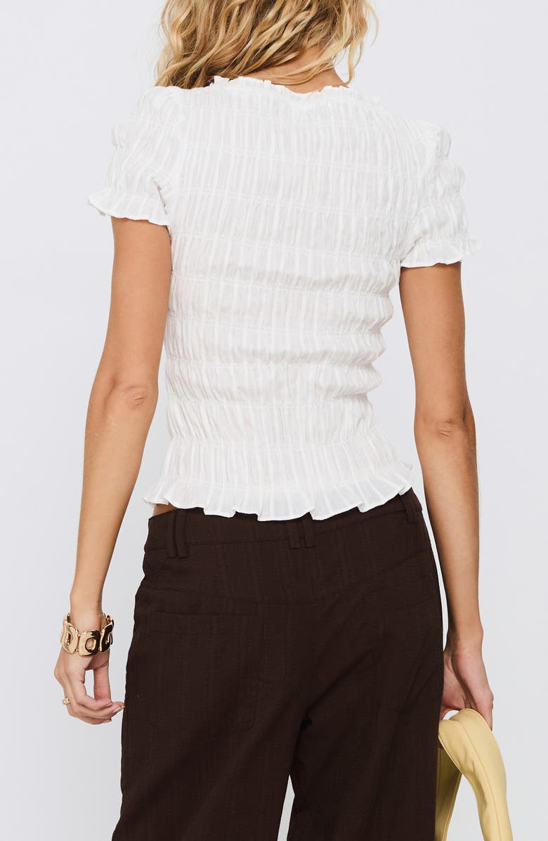 Princess Polly Romelle Smocked Cotton Top, Alternate, color, 