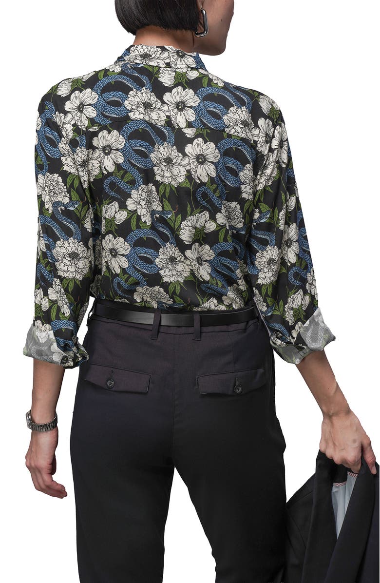 WILDFANG The Empower Long Sleeve Button Up, Alternate, color, Garden Snake Oat