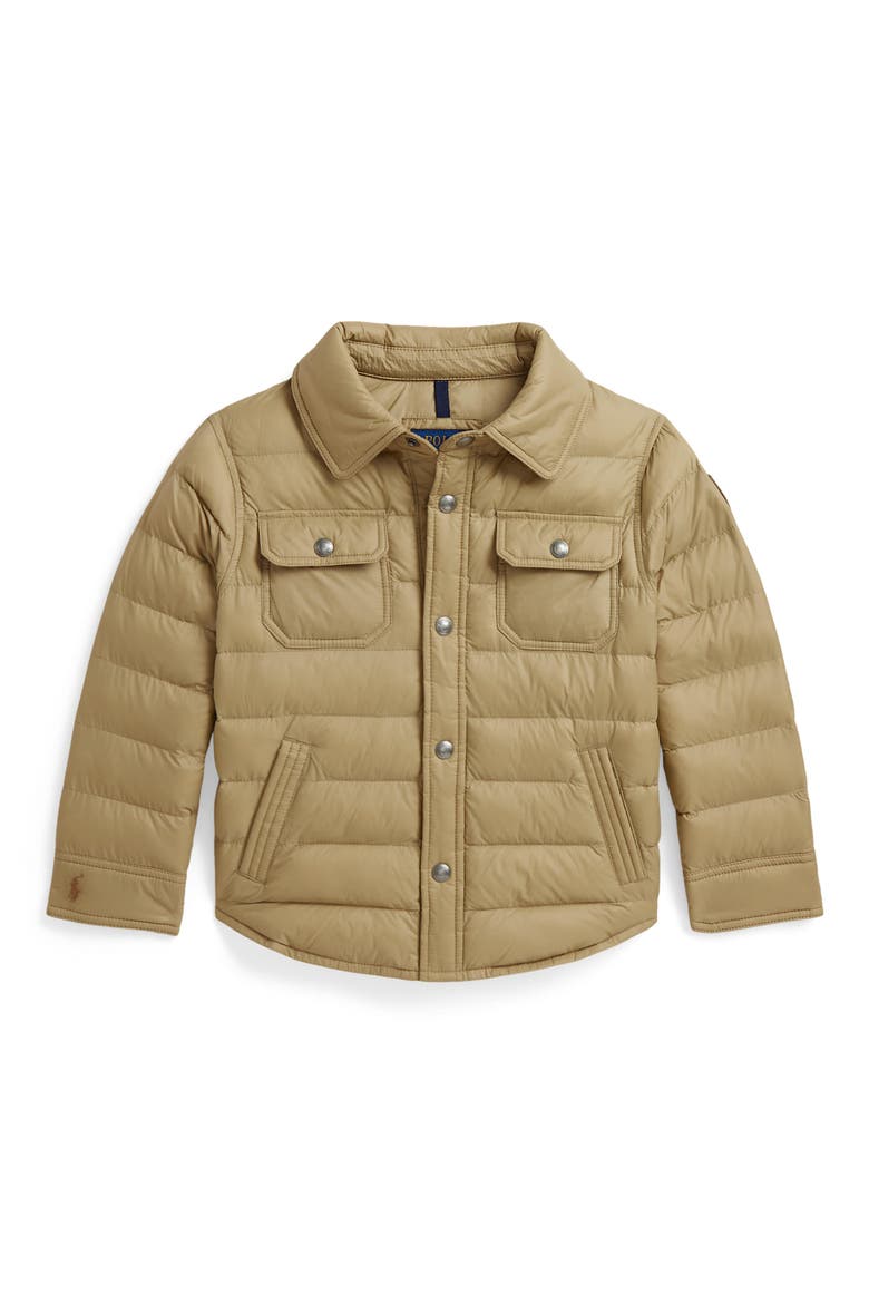 Kids' Quilted Jacket, Main, color, RL KHAKI