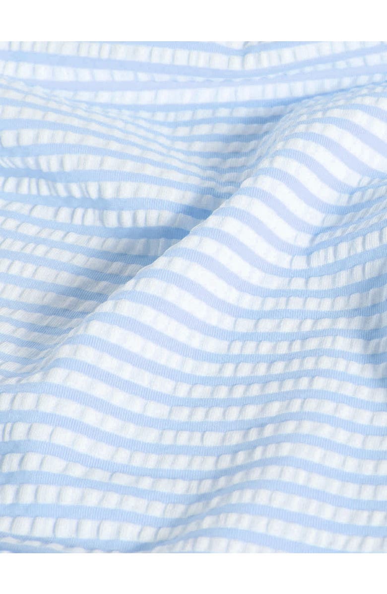 Kate Spade New York Tidal Stripe Bow Back One Piece Swimsuit, Alternate, color, Diamond Blue