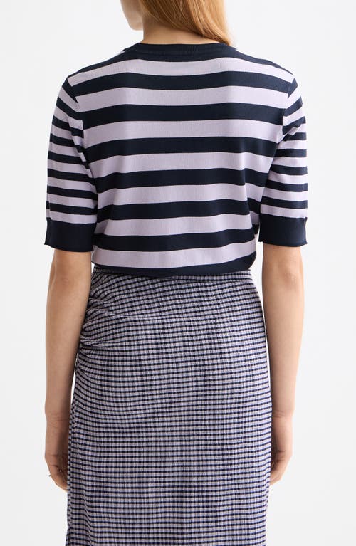 Scotch & Soda Crewneck Short Sleeve Sweater In Multi