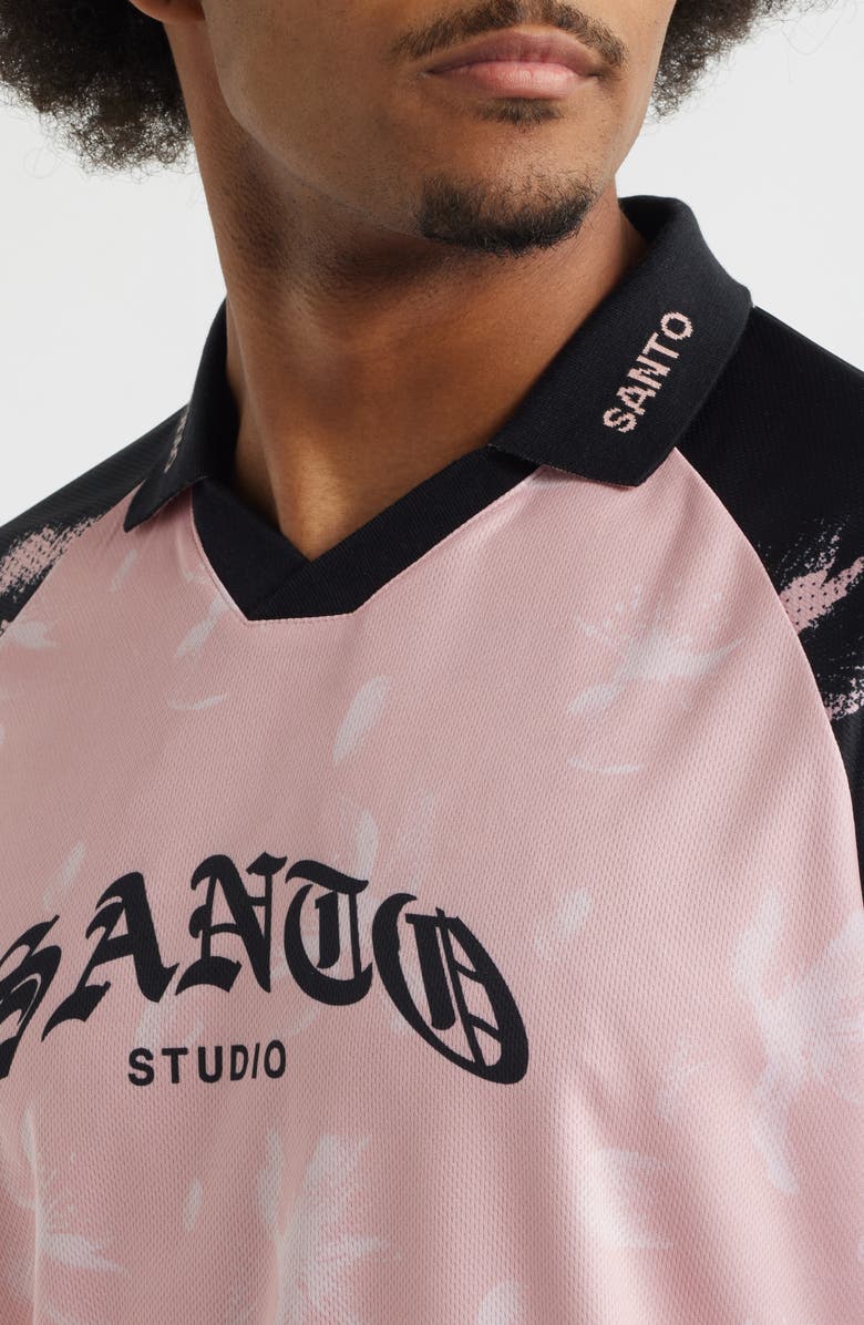 SANTO STUDIO 888 Raglan Sleeve Club Jersey Polo, Alternate, color, Pink