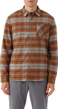 O'Neill Redmond Plaid Stretch Flannel Button-Up Shirt