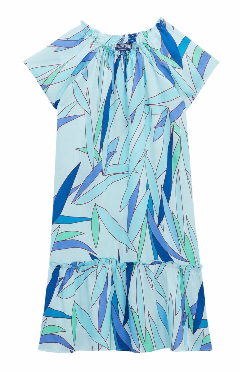 Vilebrequin Kids' Madrague Cotton Voile Dress, Main, color, Thalassa