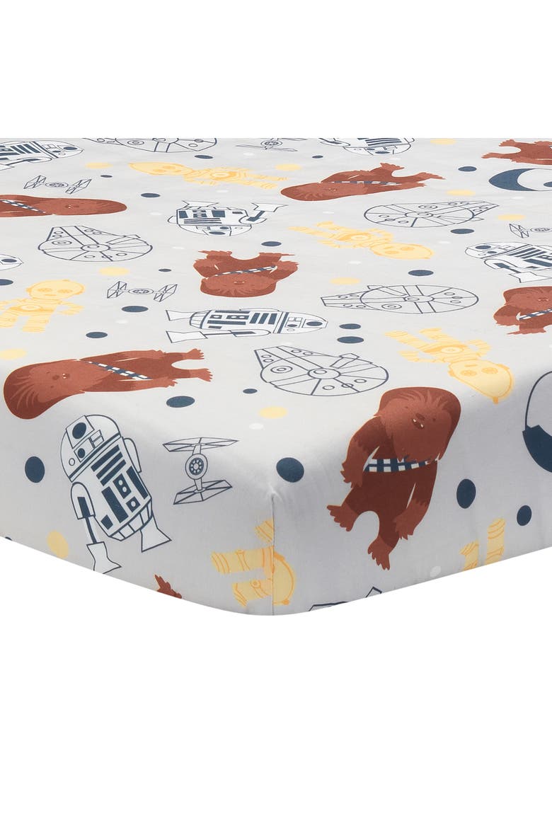 Star Wars Signature Millennium Falcon 3-Piece Baby Crib Bedding Set, Alternate, color, Blue