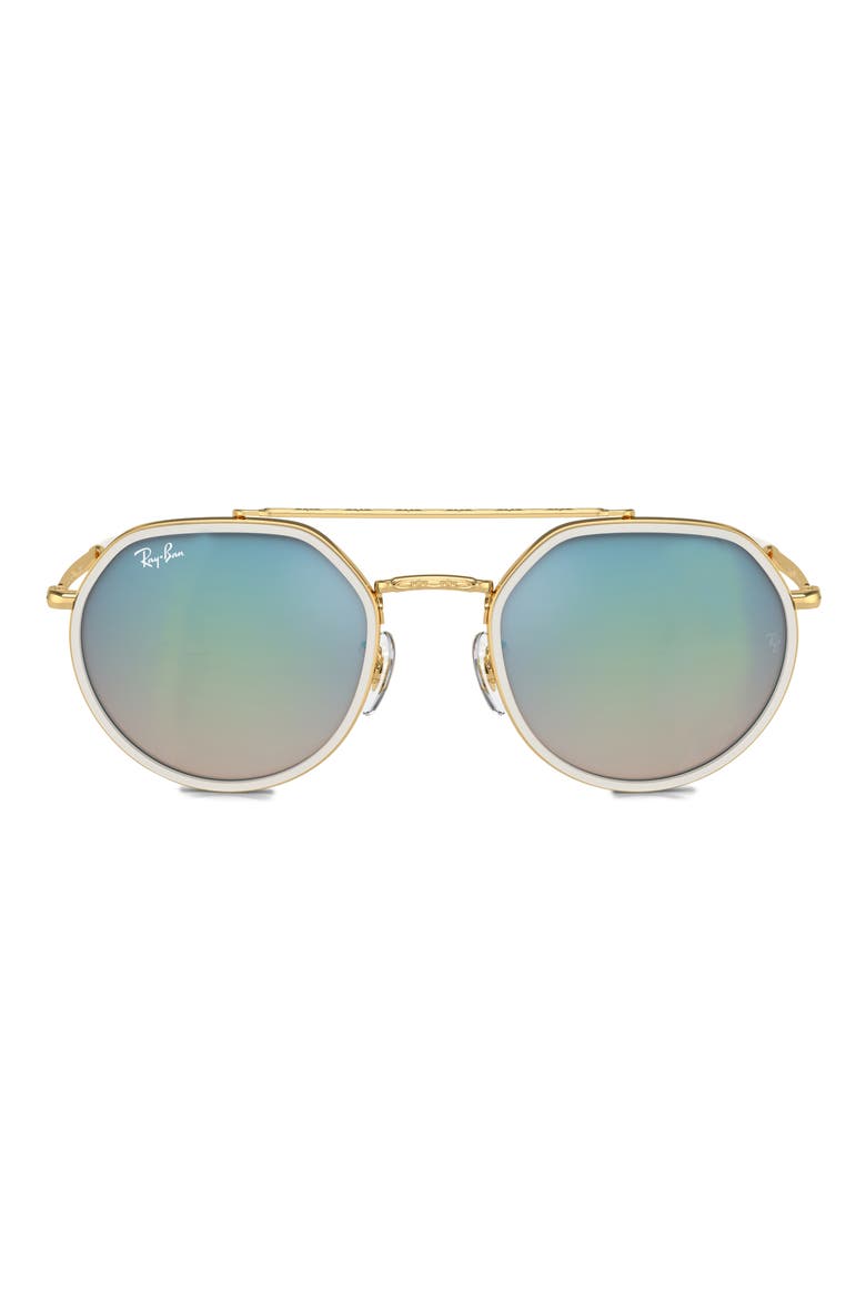 53mm Irregular Sunglasses, Alternate, color, GOLD FLASH