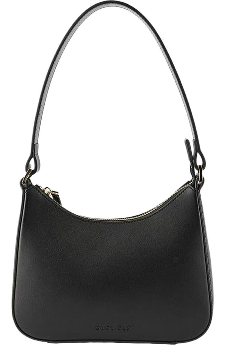 Gigi Pip Lyra Classic Genuine Leather Handbag, Main, color, Black