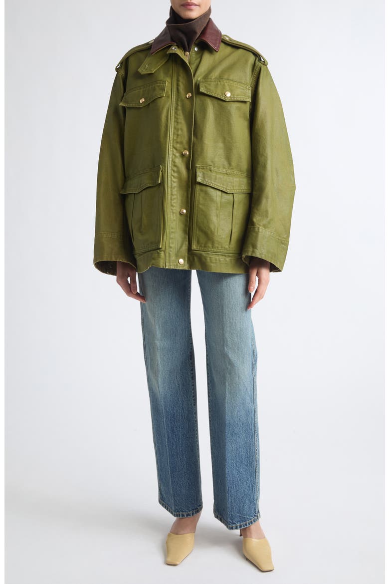 The Ettienne Regenerative Cotton Utility Jacket, Alternate, color, ARMY GREEN