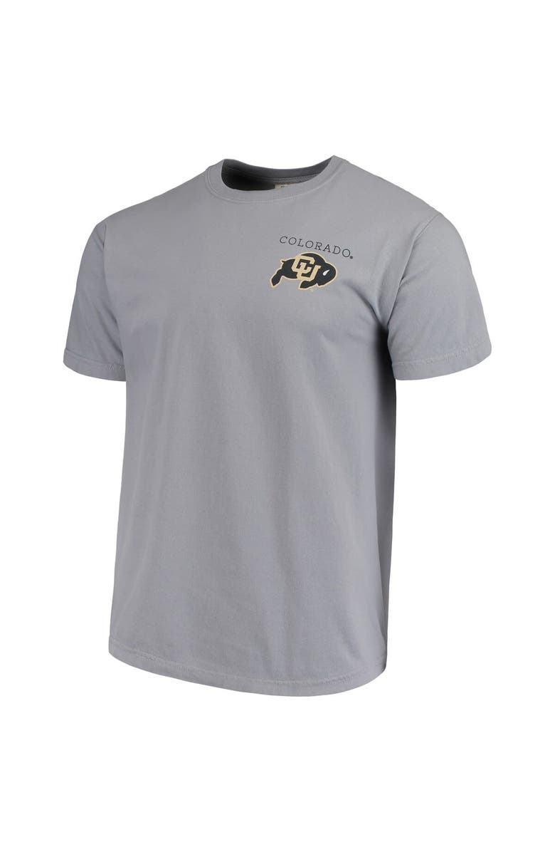 IMAGE ONE Men's Gray Colorado Buffaloes Comfort Colors Campus Scenery T-Shirt, Alternate, color, Gray