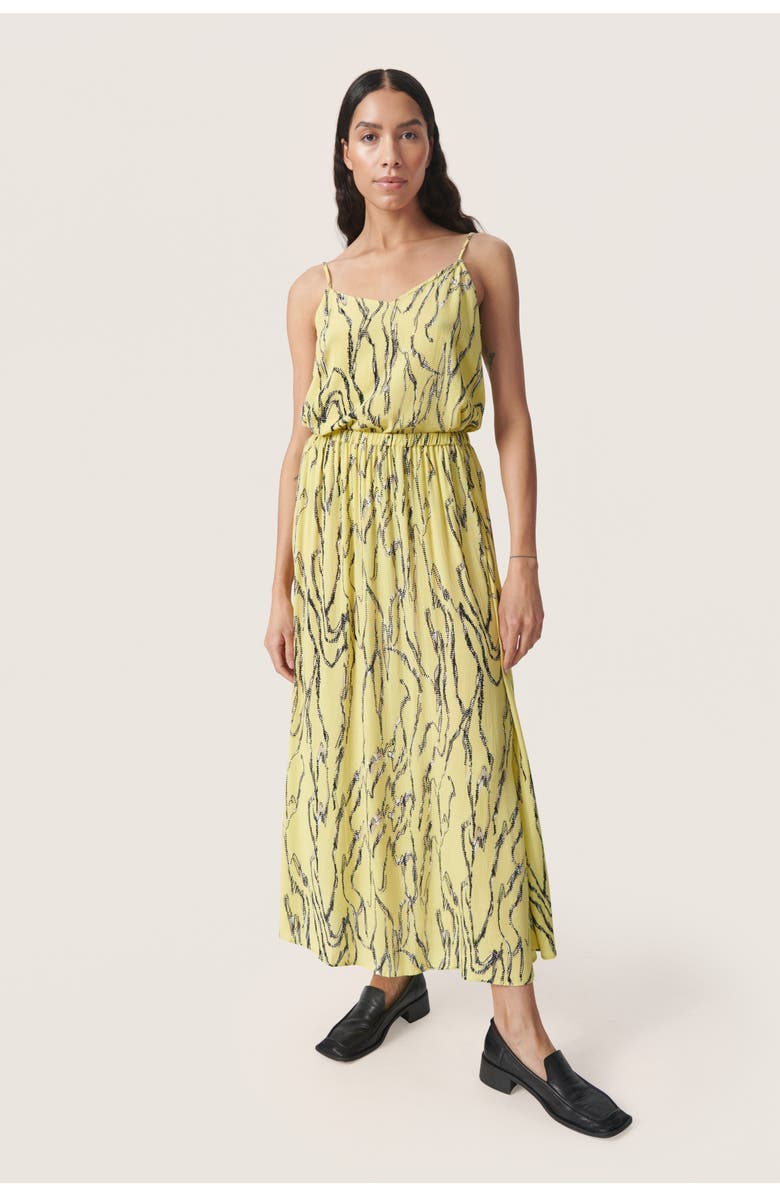 Soaked in Luxury Zaya Elastic Waist Maxi Skirt, Alternate, color, Endive Traces