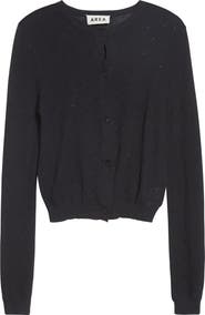 Area Girly Crystal Rib Cotton Cardigan