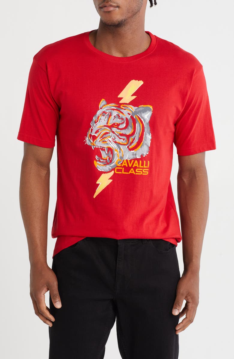 Cavalli Class Tiger Graphic T-Shirt, Main, color,