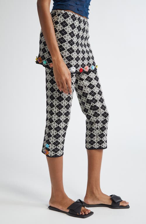 Yanyan Argyle Jacquard Knit Miniskirt Capri Pants