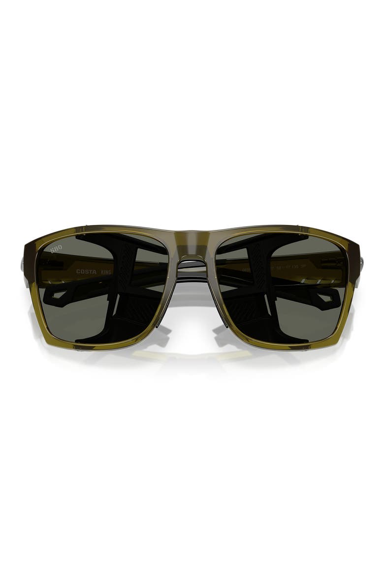 King Tide 58mm Rectangle Polarized Sunglasses, Alternate, color, SEAGRASS / GRAY 580G