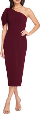 Dress the Population Tiffany One-Shoulder Midi Dress
