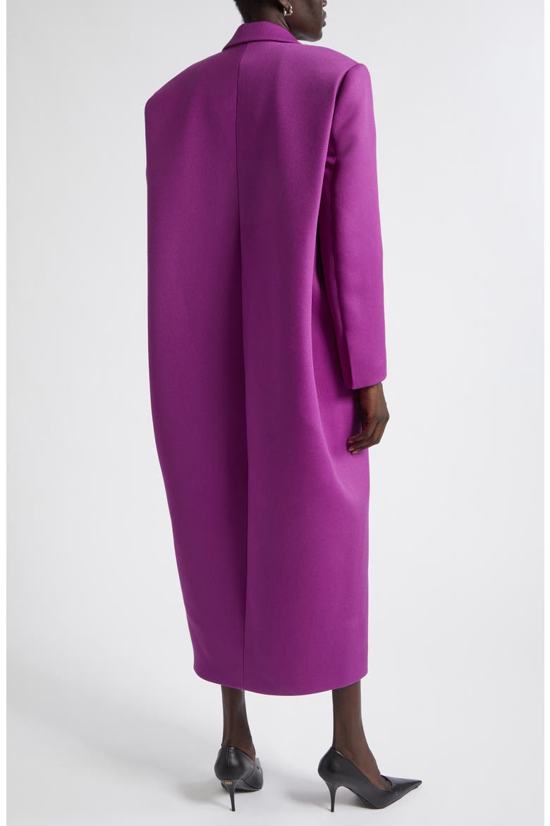 Wool Gabardine Long Sack Coat, Alternate, color, 5100 DARK PURPLE