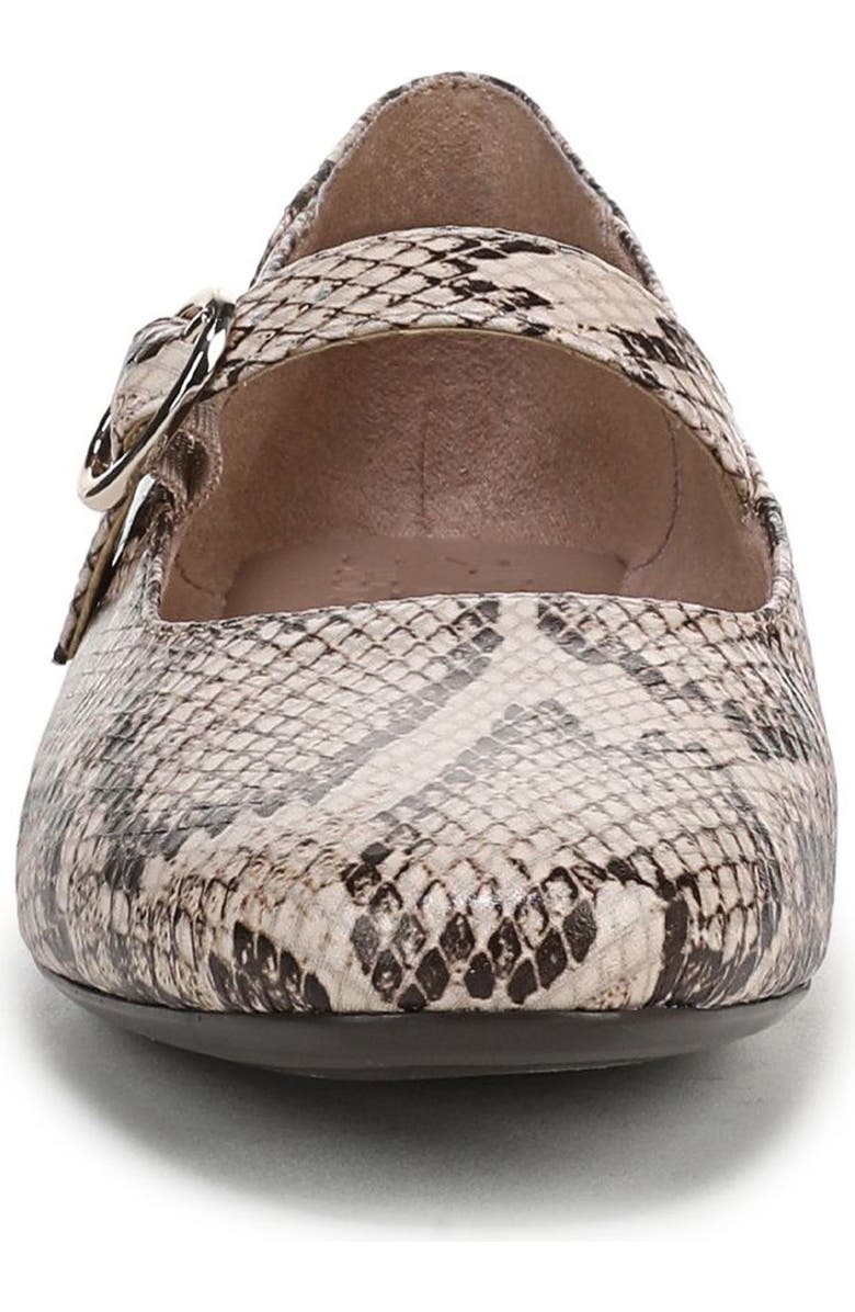Naturalizer Kelly Mary Jane Flat, Alternate, color, Beige Snake Print Faux Leather