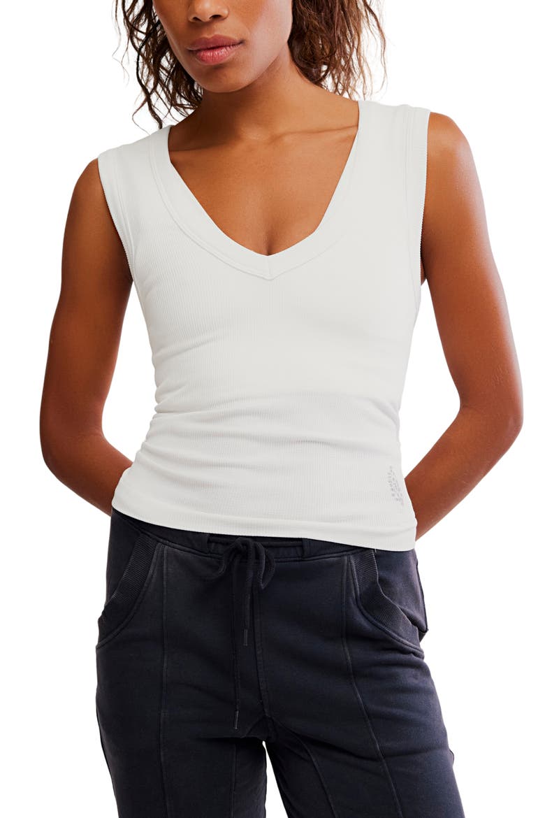FP Movement Bittersweet Rib Essential Tank, Main, color, WHITE